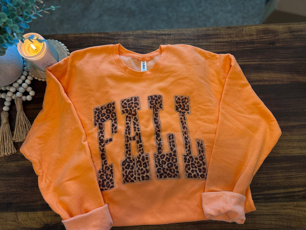 Fall Leopard Letters Sweatshirt